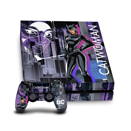 DC Women Core Compositions Catwoman Vinyl Sticker Skin Decal Cover for Sony PS4 Console & Controller