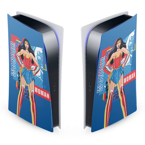 DC Women Core Compositions Wonder Woman Vinyl Sticker Skin Decal Cover for Sony PS5 Digital Edition Console
