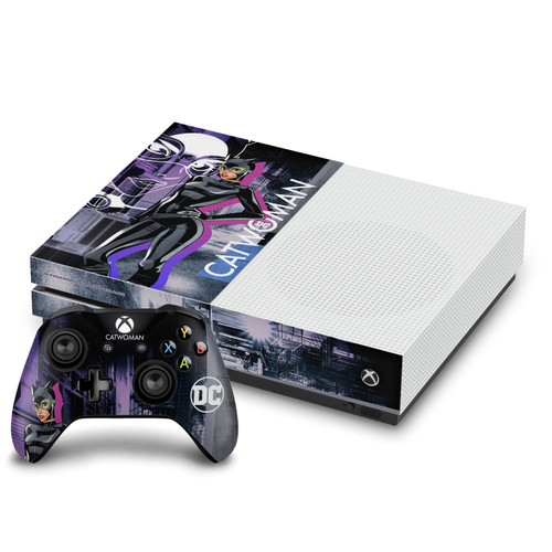 DC Women Core Compositions Catwoman Vinyl Sticker Skin Decal Cover for Microsoft One S Console & Controller