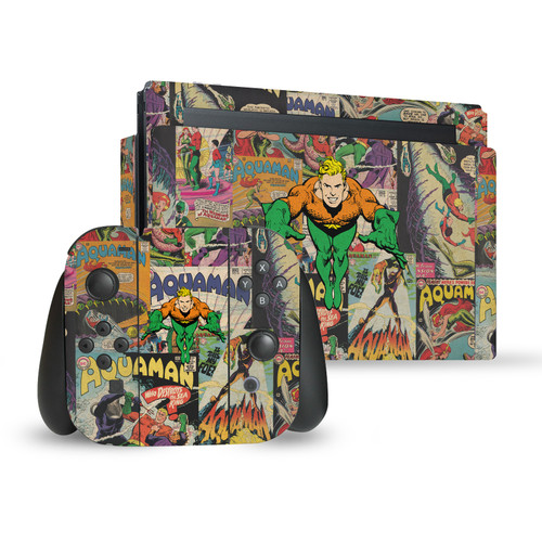 Aquaman DC Comics Comic Book Cover Character Collage Vinyl Sticker Skin Decal Cover for Nintendo Switch Bundle