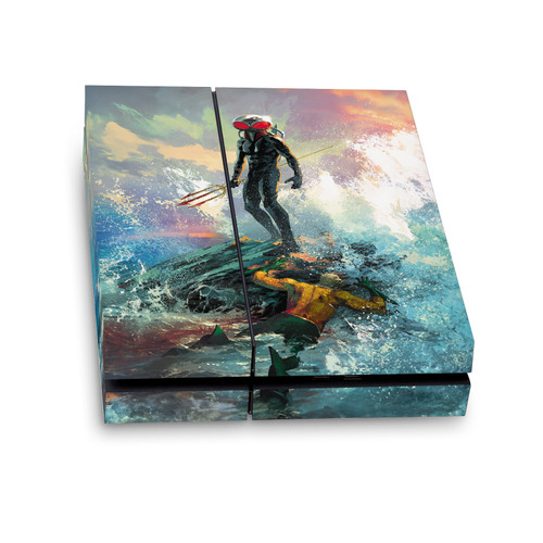 Aquaman DC Comics Comic Book Cover Black Manta Painting Vinyl Sticker Skin Decal Cover for Sony PS4 Console