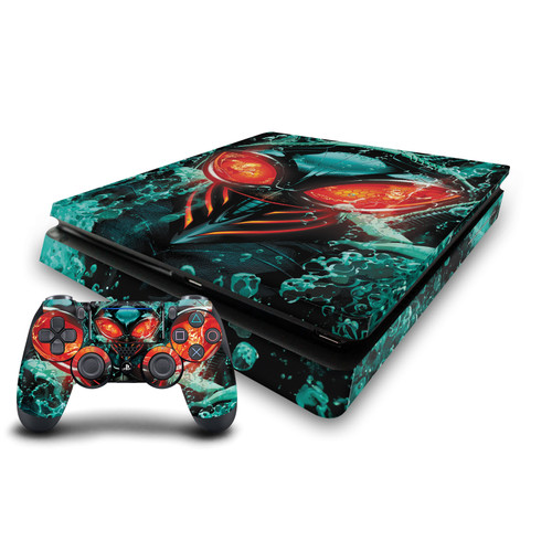 Aquaman DC Comics Comic Book Cover Black Manta Vinyl Sticker Skin Decal Cover for Sony PS4 Slim Console & Controller