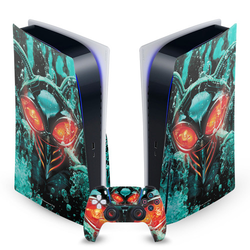 Aquaman DC Comics Comic Book Cover Black Manta Vinyl Sticker Skin Decal Cover for Sony PS5 Disc Edition Bundle
