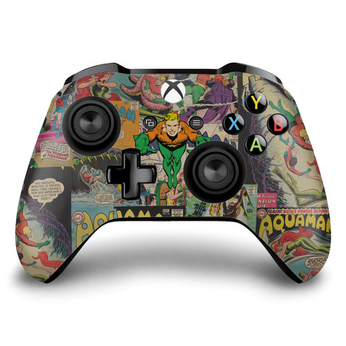 Aquaman DC Comics Comic Book Cover Character Collage Vinyl Sticker Skin Decal Cover for Microsoft Xbox One S / X Controller