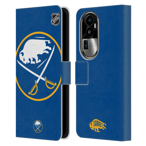 NHL Buffalo Sabres Oversized Leather Book Wallet Case Cover For OPPO Reno10 Pro+