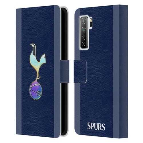 Tottenham Hotspur F.C. 2023/24 Badge Dark Blue and Purple Leather Book Wallet Case Cover For Huawei Nova 7 SE/P40 Lite 5G