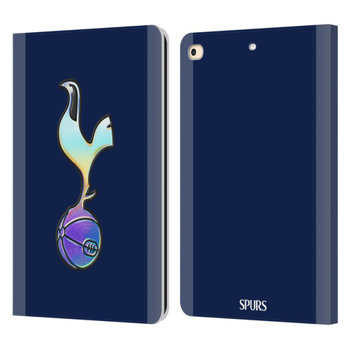 Tottenham Hotspur F.C. 2023/24 Badge Dark Blue and Purple Leather Book Wallet Case Cover For Apple iPad 9.7 2017 / iPad 9.7 2018