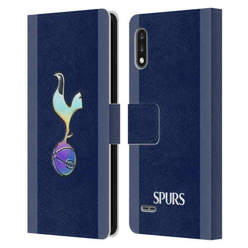 Tottenham Hotspur F.C. 2023/24 Badge Dark Blue and Purple Leather Book Wallet Case Cover For LG K22