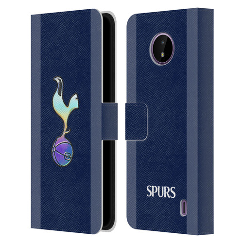 Tottenham Hotspur F.C. 2023/24 Badge Dark Blue and Purple Leather Book Wallet Case Cover For Nokia C10 / C20