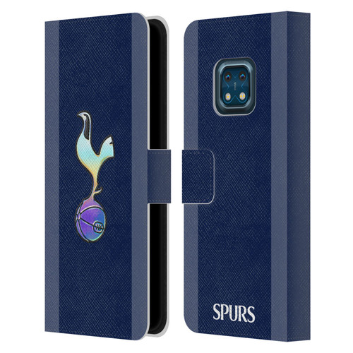 Tottenham Hotspur F.C. 2023/24 Badge Dark Blue and Purple Leather Book Wallet Case Cover For Nokia XR20
