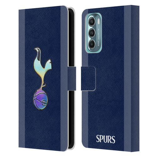 Tottenham Hotspur F.C. 2023/24 Badge Dark Blue and Purple Leather Book Wallet Case Cover For Motorola Moto G Stylus 5G (2022)