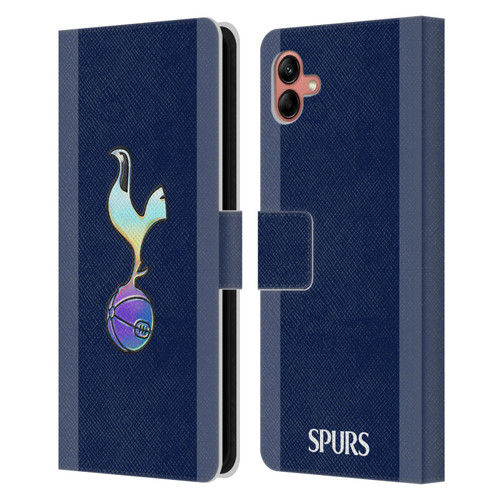 Tottenham Hotspur F.C. 2023/24 Badge Dark Blue and Purple Leather Book Wallet Case Cover For Samsung Galaxy A04 (2022)