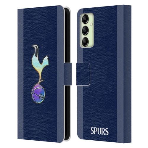 Tottenham Hotspur F.C. 2023/24 Badge Dark Blue and Purple Leather Book Wallet Case Cover For Samsung Galaxy A14 5G