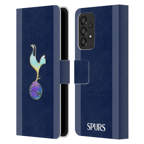 Tottenham Hotspur F.C. 2023/24 Badge Dark Blue and Purple Leather Book Wallet Case Cover For Samsung Galaxy A33 5G (2022)