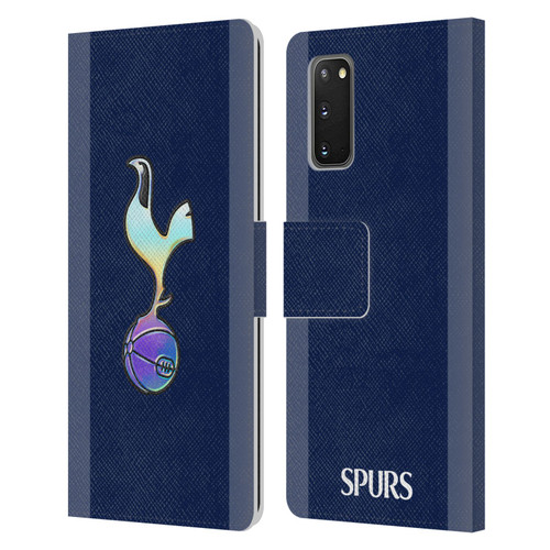 Tottenham Hotspur F.C. 2023/24 Badge Dark Blue and Purple Leather Book Wallet Case Cover For Samsung Galaxy S20 / S20 5G