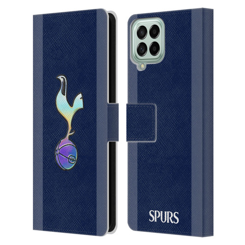 Tottenham Hotspur F.C. 2023/24 Badge Dark Blue and Purple Leather Book Wallet Case Cover For Samsung Galaxy M53 (2022)