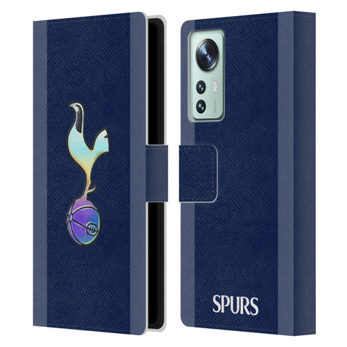 Tottenham Hotspur F.C. 2023/24 Badge Dark Blue and Purple Leather Book Wallet Case Cover For Xiaomi 12