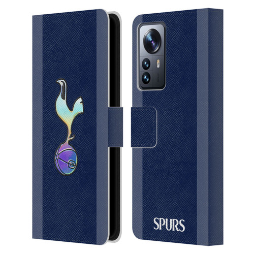 Tottenham Hotspur F.C. 2023/24 Badge Dark Blue and Purple Leather Book Wallet Case Cover For Xiaomi 12 Pro