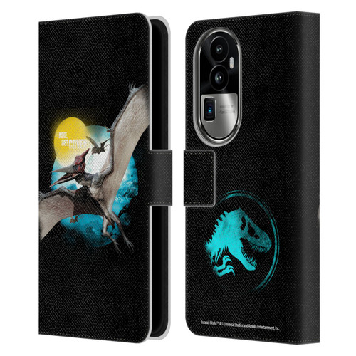 Jurassic World Key Art Pteranodon Leather Book Wallet Case Cover For OPPO Reno10 Pro+