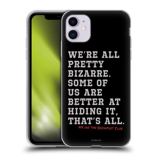 The Breakfast Club Graphics Typography Soft Gel Case for Apple iPhone 11