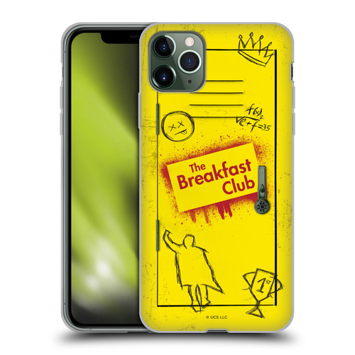 The Breakfast Club Graphics Yellow Locker Soft Gel Case for Apple iPhone 11 Pro Max