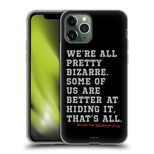 The Breakfast Club Graphics Typography Soft Gel Case for Apple iPhone 11 Pro