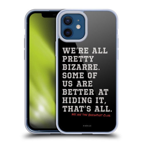 The Breakfast Club Graphics Typography Soft Gel Case for Apple iPhone 12 / iPhone 12 Pro