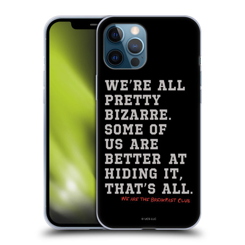 The Breakfast Club Graphics Typography Soft Gel Case for Apple iPhone 12 Pro Max