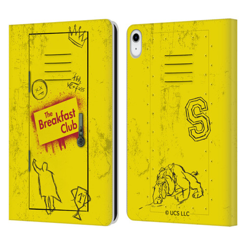 The Breakfast Club Graphics Yellow Locker Leather Book Wallet Case Cover For Apple iPad 10.9 (2022)