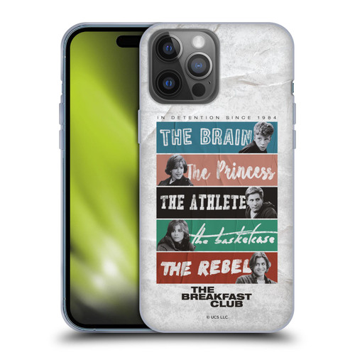 The Breakfast Club Graphics In Detention Since 1984 Soft Gel Case for Apple iPhone 14 Pro Max