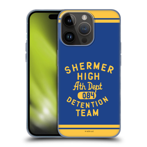 The Breakfast Club Graphics Shermer High Ath Depth Soft Gel Case for Apple iPhone 15 Pro