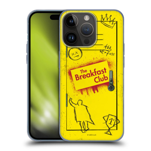 The Breakfast Club Graphics Yellow Locker Soft Gel Case for Apple iPhone 15 Pro