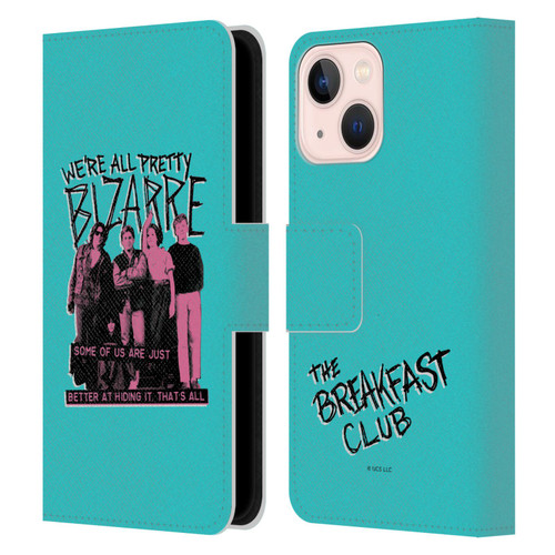 The Breakfast Club Graphics We're All Pretty Bizarre Leather Book Wallet Case Cover For Apple iPhone 13 Mini