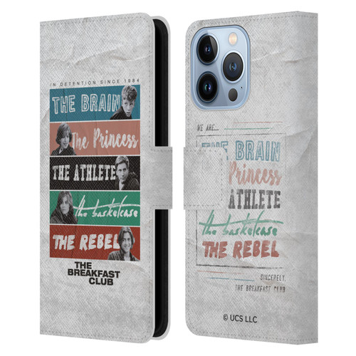 The Breakfast Club Graphics In Detention Since 1984 Leather Book Wallet Case Cover For Apple iPhone 13 Pro