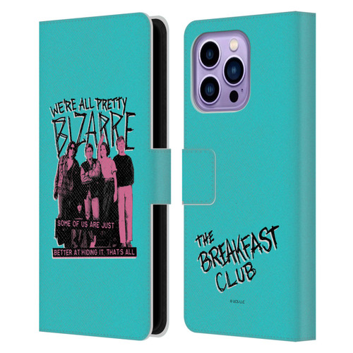 The Breakfast Club Graphics We're All Pretty Bizarre Leather Book Wallet Case Cover For Apple iPhone 14 Pro Max