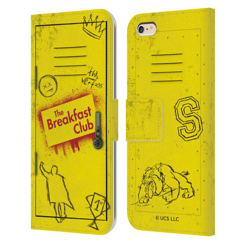 The Breakfast Club Graphics Yellow Locker Leather Book Wallet Case Cover For Apple iPhone 6 Plus / iPhone 6s Plus