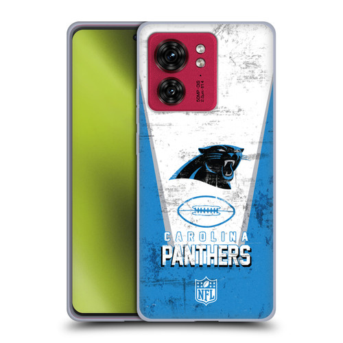 NFL Carolina Panthers Logo Art Banner Soft Gel Case for Motorola Moto Edge 40