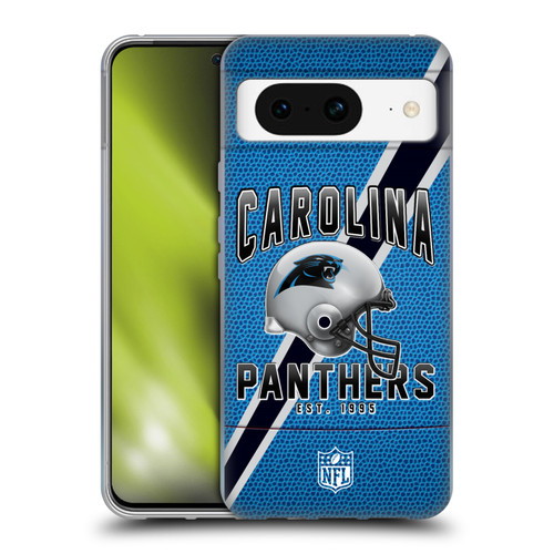 NFL Carolina Panthers Logo Art Football Stripes Soft Gel Case for Google Pixel 8