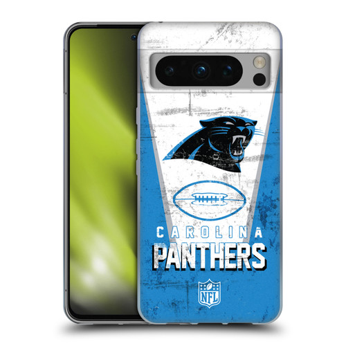 NFL Carolina Panthers Logo Art Banner Soft Gel Case for Google Pixel 8 Pro