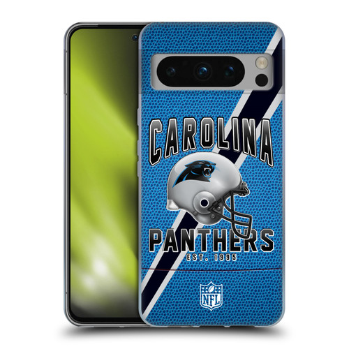 NFL Carolina Panthers Logo Art Football Stripes Soft Gel Case for Google Pixel 8 Pro