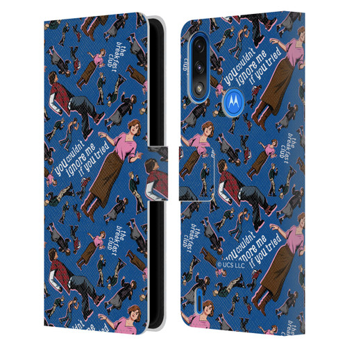 The Breakfast Club Graphics Dancing Pattern Leather Book Wallet Case Cover For Motorola Moto E7 Power / Moto E7i Power
