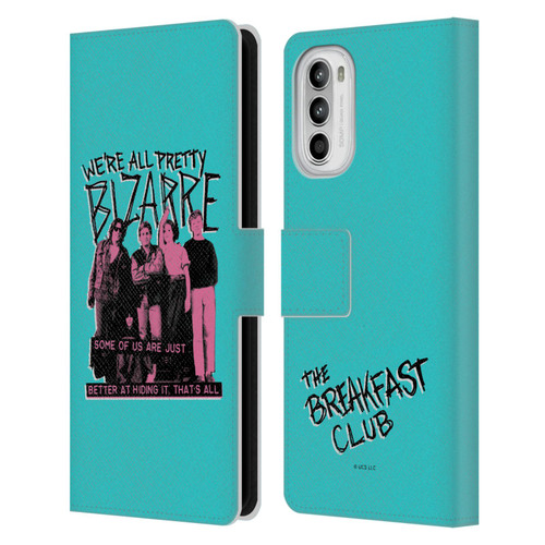 The Breakfast Club Graphics We're All Pretty Bizarre Leather Book Wallet Case Cover For Motorola Moto G52