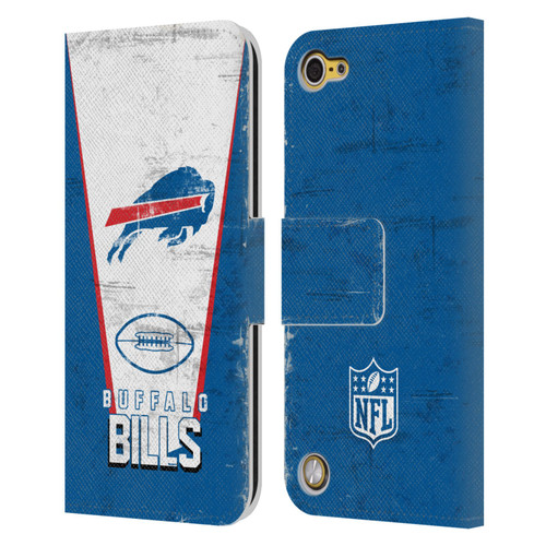 NFL Buffalo Bills Logo Art Banner Leather Book Wallet Case Cover For Apple iPod Touch 5G 5th Gen