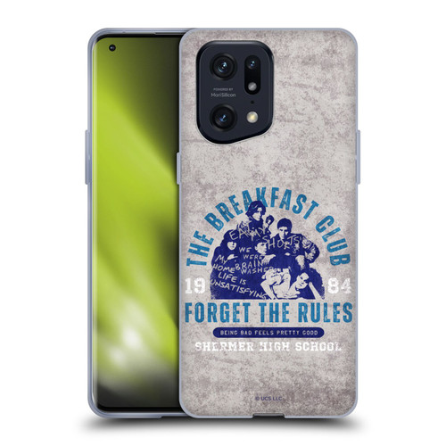 The Breakfast Club Graphics Forget The Rules Soft Gel Case for OPPO Find X5 Pro