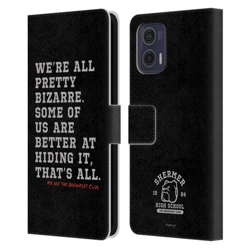 The Breakfast Club Graphics Typography Leather Book Wallet Case Cover For Motorola Moto G73 5G