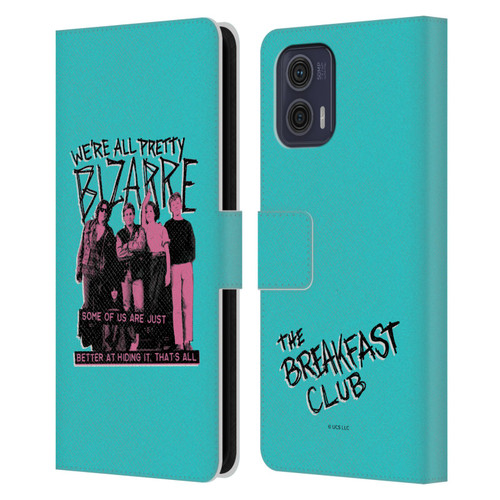The Breakfast Club Graphics We're All Pretty Bizarre Leather Book Wallet Case Cover For Motorola Moto G73 5G