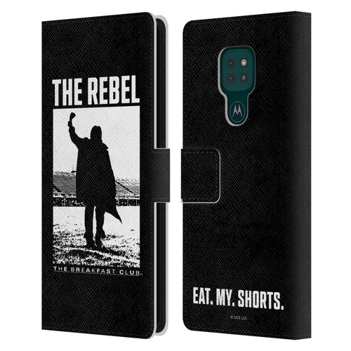 The Breakfast Club Graphics The Rebel Leather Book Wallet Case Cover For Motorola Moto G9 Play