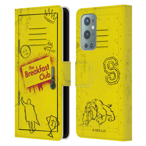 The Breakfast Club Graphics Yellow Locker Leather Book Wallet Case Cover For OnePlus 9