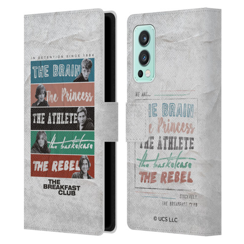 The Breakfast Club Graphics In Detention Since 1984 Leather Book Wallet Case Cover For OnePlus Nord 2 5G