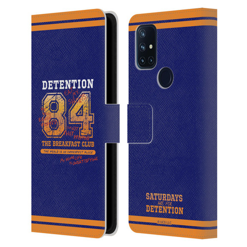 The Breakfast Club Graphics Detention 84 Leather Book Wallet Case Cover For OnePlus Nord N10 5G